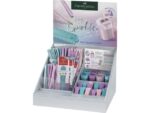 Potlood Faber-Castell Grip sparkle Cosmic display 236 stuks (graf.potl, jumbo grafietpotl, gum,slijper, liniaal) rosé,