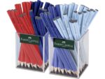 Potlood Faber-Castell Jumbo Grip 2 kokers van 36 stuks      rood,blauw,sky blue