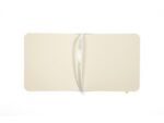Schetsboek Kangaro 12x12cm mint PU hardcover 80 blad 140    grams roomwit papier met elastiek en lint