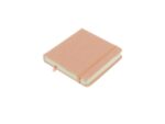 Schetsboek Kangaro 12x12cm oud roze PU hardcover 80 blad    140 grams roomwit papier met elastiek en lint