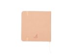 Schetsboek Kangaro 12x12cm oud roze PU hardcover 80 blad    140 grams roomwit papier met elastiek en lint