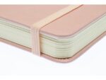 Schetsboek Kangaro 12x12cm oud roze PU hardcover 80 blad    140 grams roomwit papier met elastiek en lint