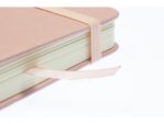Schetsboek Kangaro 12x12cm oud roze PU hardcover 80 blad    140 grams roomwit papier met elastiek en lint