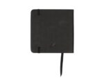 Schetsboek Kangaro 12x12cm zwart PU hardcover 80 blad 140   grams roomwit papier met elastiek en lint