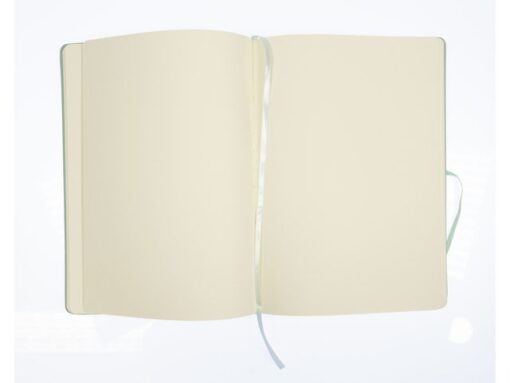Schetsboek Kangaro A4 mint PU HC 80 blad 140gr roomwit met  elastiek en lint