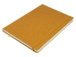 Schetsboek Kangaro A4 okergeel PU HC 80 blad 140gr roomwit  met elastiek en lint