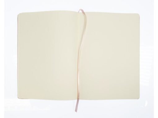 Schetsboek Kangaro A4 oud roze PU HC 80 blad 140gr roomwit  met elastiek en lint