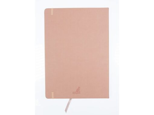 Schetsboek Kangaro A4 oud roze PU HC 80 blad 140gr roomwit  met elastiek en lint
