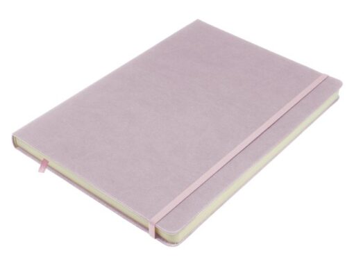 Schetsboek Kangaro A4 violet PU HC 80 blad 140gr roomwit    met elastiek en lint