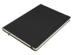 Schetsboek Kangaro A4 zwart PU HC 80 blad 140gr roomwit met elastiek en lint