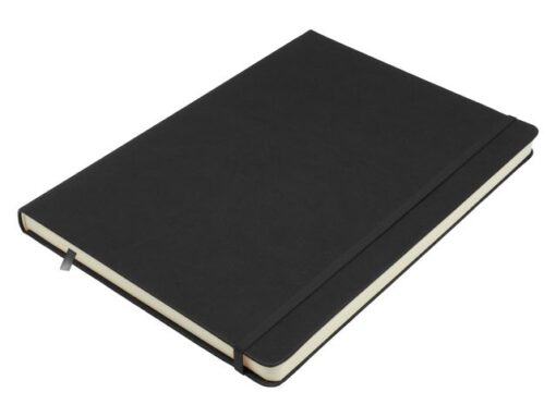 Schetsboek Kangaro A4 zwart PU HC 80 blad 140gr roomwit met elastiek en lint