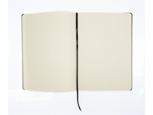 Schetsboek Kangaro A4 zwart PU HC 80 blad 140gr roomwit met elastiek en lint