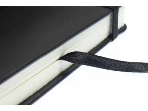 Schetsboek Kangaro A4 zwart PU HC 80 blad 140gr roomwit met elastiek en lint
