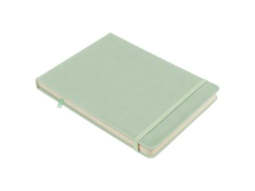 Schetsboek Kangaro A5 landscape mint PU HC 80 blad 140gr    roomwit met elastiek en lint