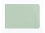 Schetsboek Kangaro A5 landscape mint PU HC 80 blad 140gr    roomwit met elastiek en lint