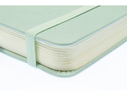 Schetsboek Kangaro A5 landscape mint PU HC 80 blad 140gr    roomwit met elastiek en lint