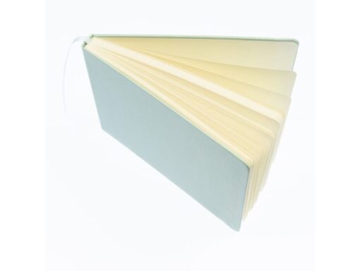 Schetsboek Kangaro A5 landscape mint PU HC 80 blad 140gr    roomwit met elastiek en lint