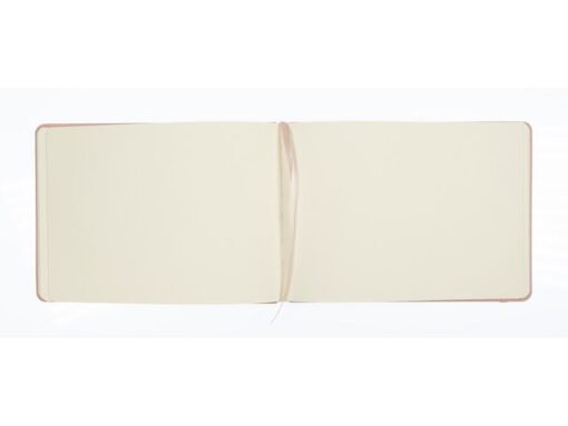 Schetsboek Kangaro A5 landscape oud roze PU HC 80 blad      140gr roomwit met elastiek en lint