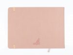 Schetsboek Kangaro A5 landscape oud roze PU HC 80 blad      140gr roomwit met elastiek en lint