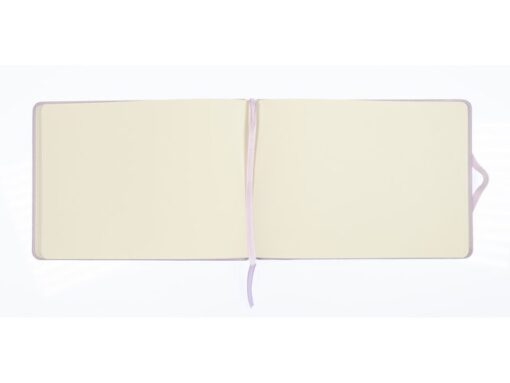 Schetsboek Kangaro A5 landscape violet PU HC 80 blad 140gr  roomwit met elastiek en lint