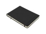 Schetsboek Kangaro A5 landscape zwart PU HC 80 blad 140gr   roomwit met elastiek en lint