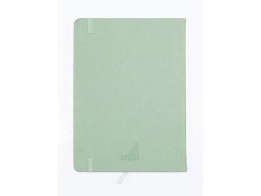 Schetsboek Kangaro A5 mint PU HC 80 blad 140gr roomwit met  elastiek en lint