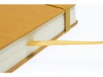 Schetsboek Kangaro A5 okergeel PU HC 80 blad 140gr roomwit  met elastiek en lint