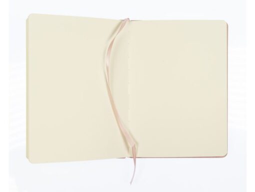Schetsboek Kangaro A5 oud roze PU HC 80 blad 140gr roomwit  met elastiek en lint