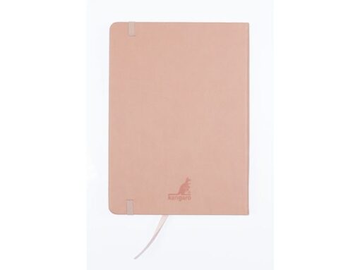 Schetsboek Kangaro A5 oud roze PU HC 80 blad 140gr roomwit  met elastiek en lint