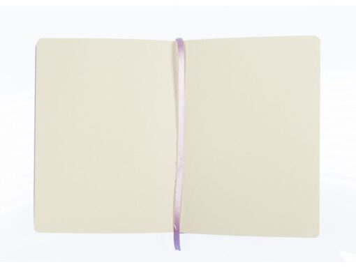 Schetsboek Kangaro A5 violet PU HC 80 blad 140gr roomwit    met elastiek en lint