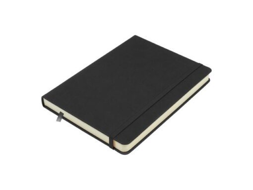 Schetsboek Kangaro A5 zwart PU HC 80 blad 140gr roomwit met elastiek en lint
