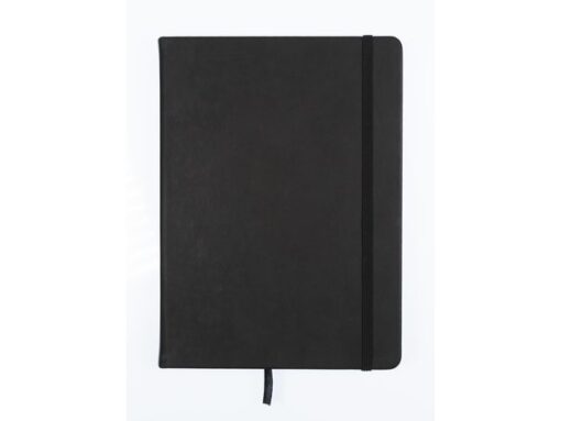 Schetsboek Kangaro A5 zwart PU HC 80 blad 140gr roomwit met elastiek en lint