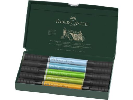 Tekenstift Faber-Castell Pitt Artist duo marker Animals     etui 5stuks  kleur nrs: 109,112,148,154,170