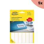 5x Avery etiket Zweckform 76x19mm wit pakje a 324 etiketjes