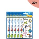 15x Avery Tattoo etiket Z-design Kids pakje a 1 vel vogels