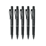 5x Faber Castell Balpen Faber-Castell Polyball View zwart