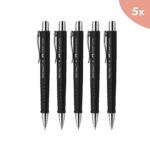 5x Faber Castell Balpen Faber-Castell Polyball M zwart