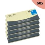 50x Info Notes 3 x 50x40mm geel 3 blokjes a 100 vel