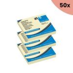 50x Powernotes info notes 75x75mm geel blok a 100 vel.