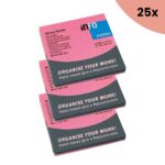 25x Info Notes 75x75mm fel roze blok a 80 vel