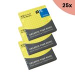 25x Info Notes 75x75mm fel geel blok a 80 vel ruit