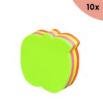 10x Info Notes info shaped sticky notes 70x70 appel assorti 200 vel