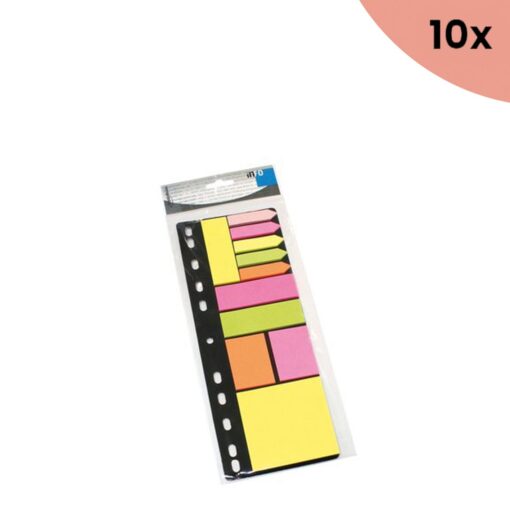 10x Info Notes Info Sticky Notes 3 kleuren diverse formaten