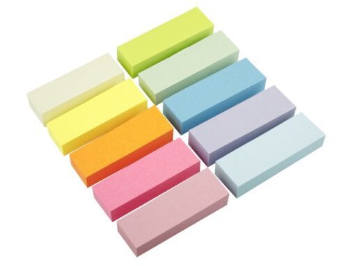 Info Notes Info Page Marker papier 10x15x50mm, 10 kleuren.