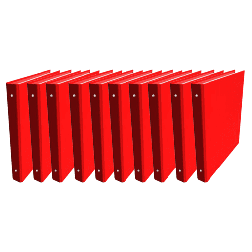 10x Kangaro KTC Ringband Kangaro A5 17-rings 20mm O-mechaniek rood