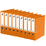 10x Kangaro KTC Ordner Kangaro A4 2 rings 75mm PP/ Papier oranje