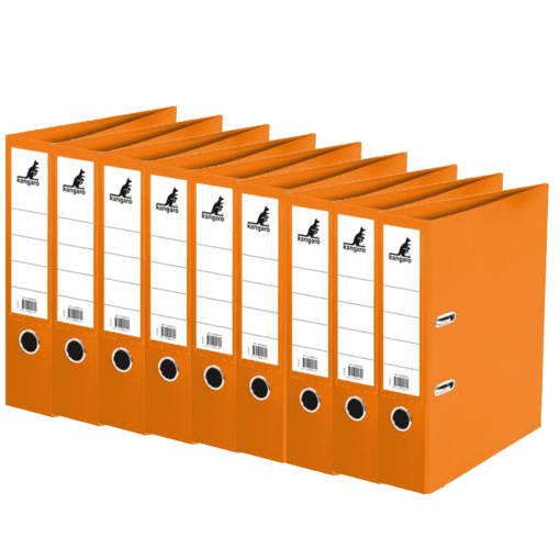 10x Kangaro KTC Ordner Kangaro A4 2 rings 75mm PP/ Papier oranje