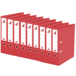 10x Kangaro KTC Ordner Kangaro A4 2 rings 75mm PP/ PP rood