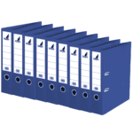 10x Kangaro KTC Ordner Kangaro A4 2 rings 75mm PP/ PP donkerblauw