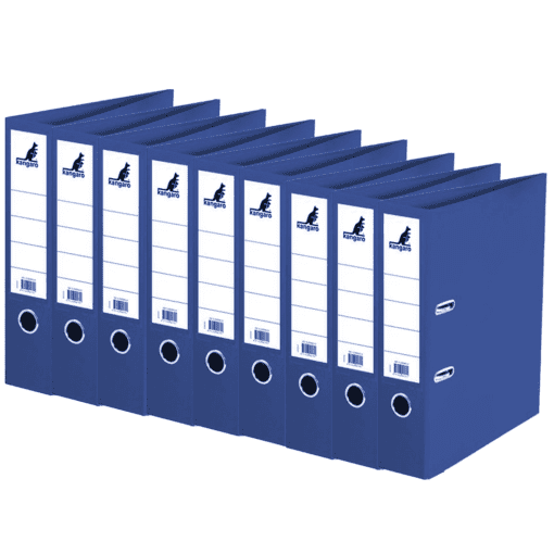 10x Kangaro KTC Ordner Kangaro A4 2 rings 75mm PP/ PP donkerblauw